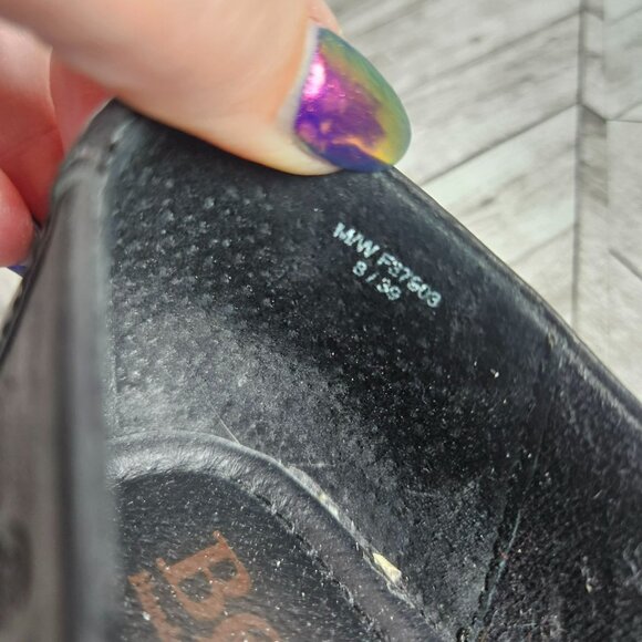 Born Black Leather Ballet Flats Shoes Womens 8 Braiding Detail Minimalist Staple - Picture 8 of 12